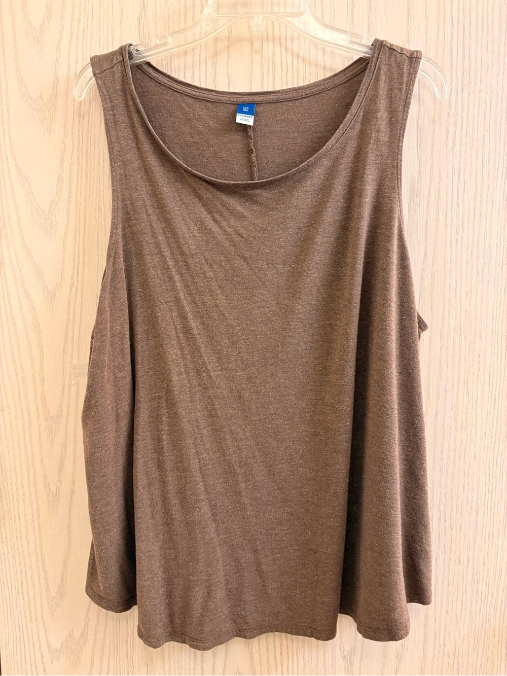 Old Navy Luxe Swing Rich Brown with Slight Sparkle Scoop Neck Tank Top